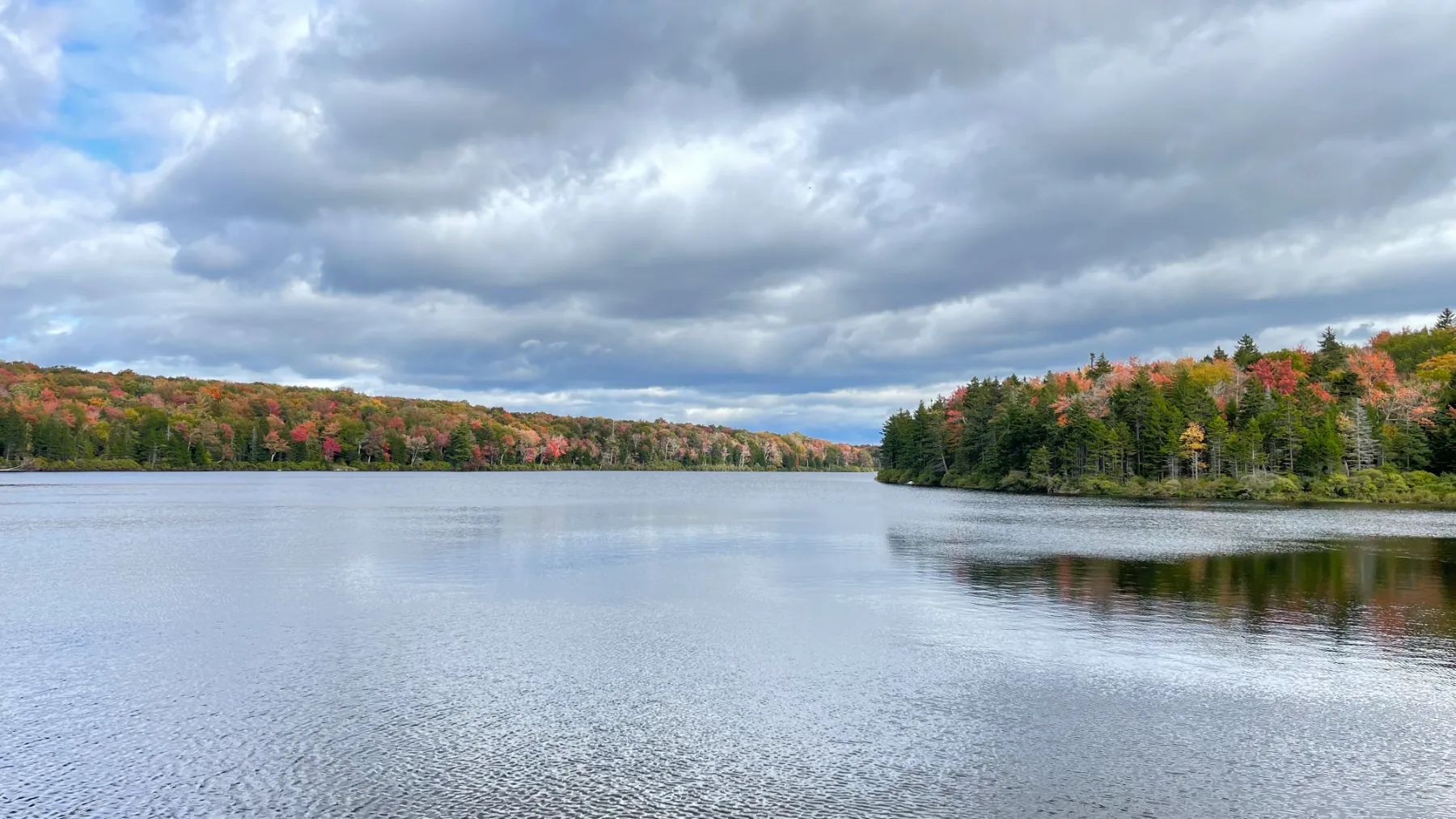 The lake under autumn clouds